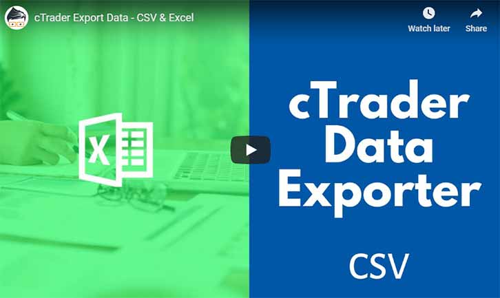cTrader CSV Data Export Video