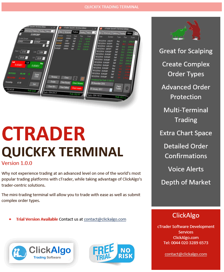 cTrader QuickFx Trading Terminal Promotion