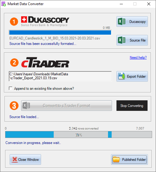 ctrader data converter