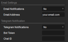 Switchback Message Settings