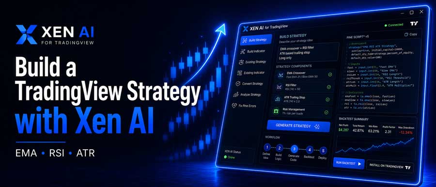 Build a TradingView strategy with Xen AI